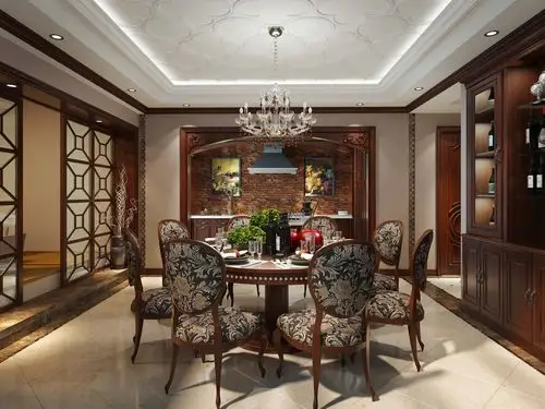 中西合璧风格-240平米三居室装修样板间