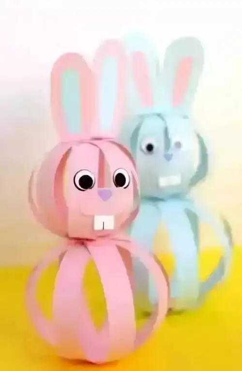 可爱小兔子   只会用卡纸做平面的小动物?