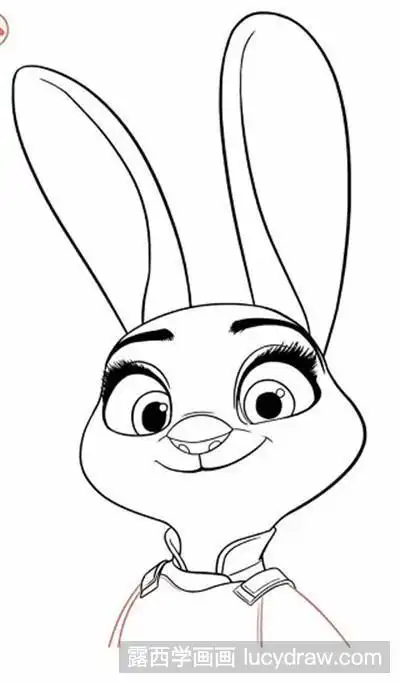 疯狂动物城兔子朱迪简笔画图片大全3疯狂动物城 兔朱迪简笔画画法最后