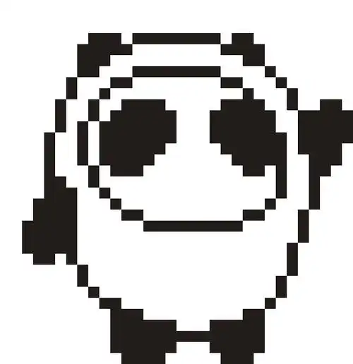 像素画奥运吉祥物冰墩墩步骤图