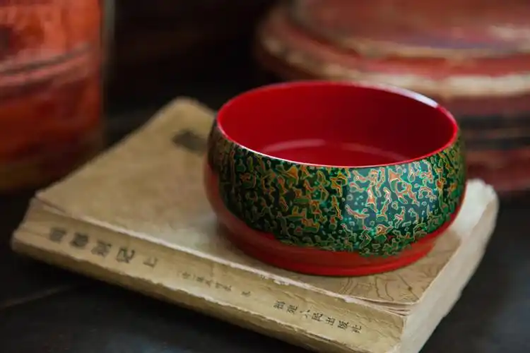 安泰福州传统手漆器茶具大漆小茶海礼品茶盂福碗漆器