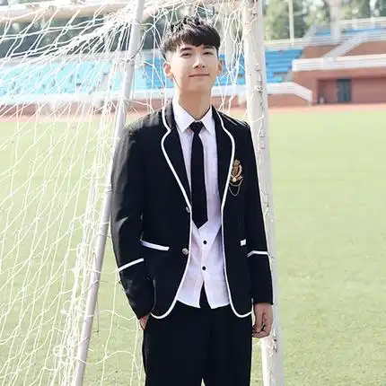 秋冬学生校服套装男士西服外套日本制服班服英伦学院风男