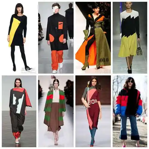 大三班主题活动《美丽的服装》之《色彩拼接(一)》