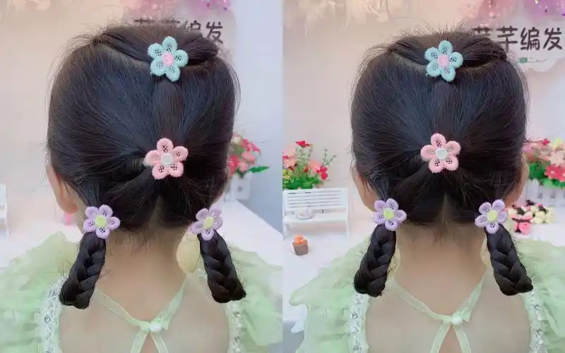 中短发的小公主,上学这样扎头发,可爱又好看,手残党也能学会