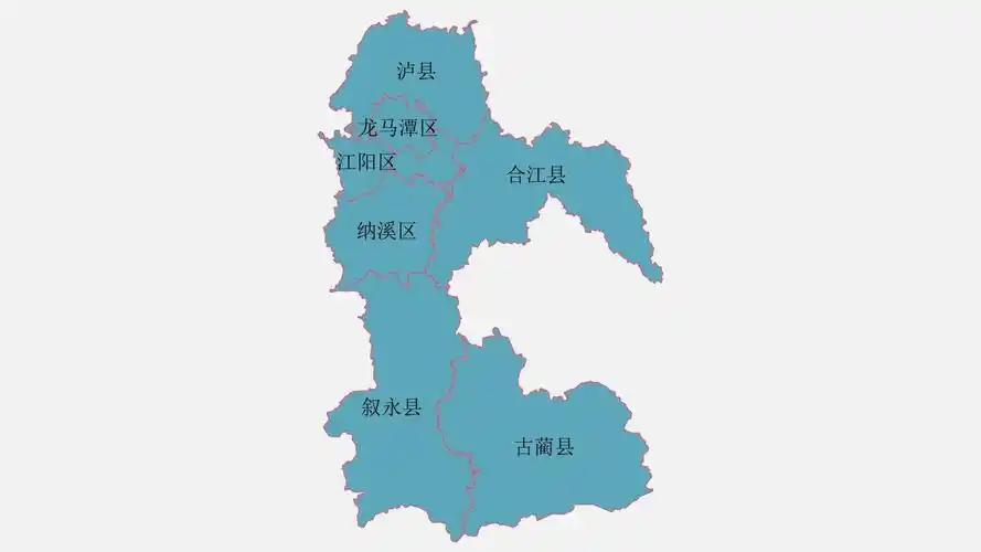 泸州地图高清全图矢量可编辑全市各县区行政区划地图