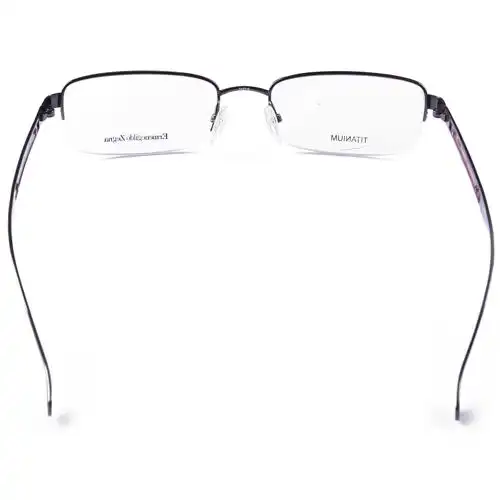 ermenegildo zegna杰尼亚 银色金属半框暗红色饰镜腿男士眼镜 vz3163g