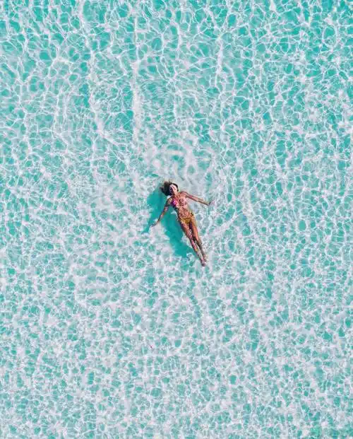 海,海洋,水,蓝色,自然,人,女人,女孩,放松,游泳,浮动