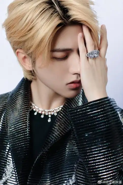 蔡徐坤立体雕花长袍好帅##蔡徐坤亮片大衣造型