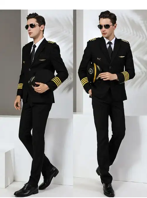 空少制服外套男飞行员服装机长制服男空军西装演出服海军常服秋季