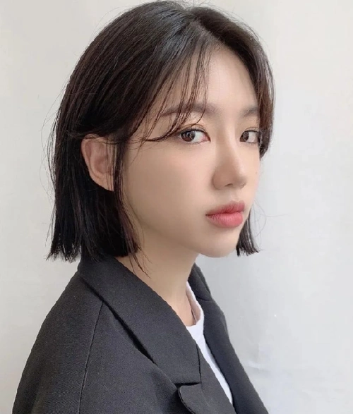 都市时尚一刀切bob 上班女生最新短发_波波发型 - 美发站