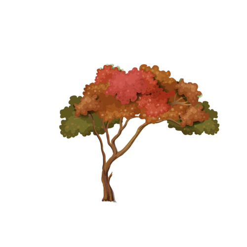 卡通树手绘卡通大树png元素