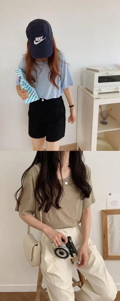 韩式简约风温柔小姐姐穿搭参考