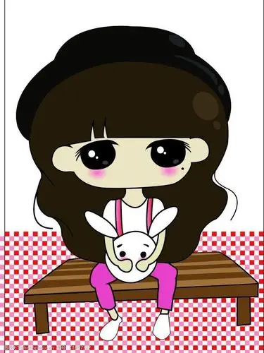 手绘卡通女孩图片