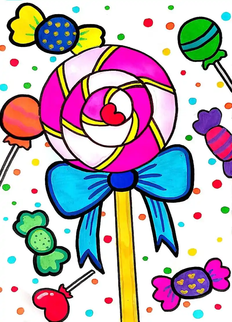 棒棒糖儿童简笔画,糖果简笔画 .棒棒糖儿童简笔画,糖果简笔画 - 抖音