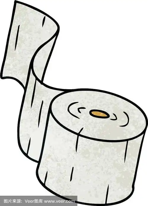 纹理卡通涂鸦的卫生纸