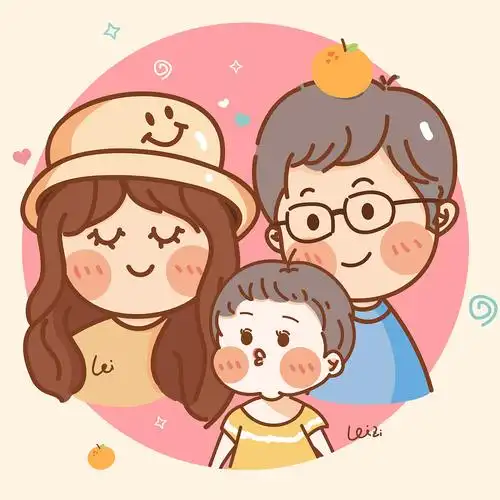 一家三口卡通头像
