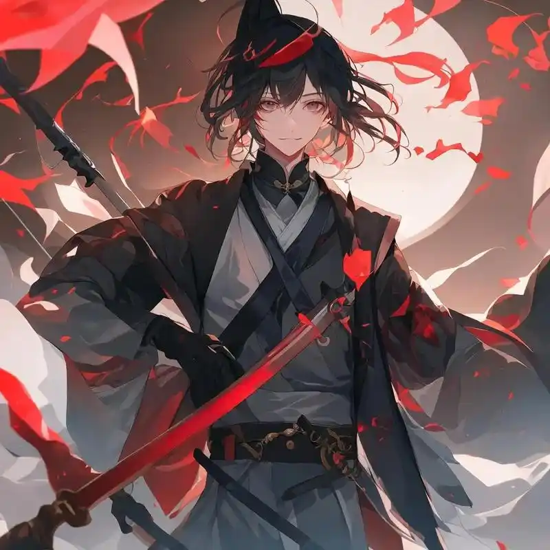 执剑少年.#高清图片 #二次元 #漫画人物 #古风 #高清头 - 抖音