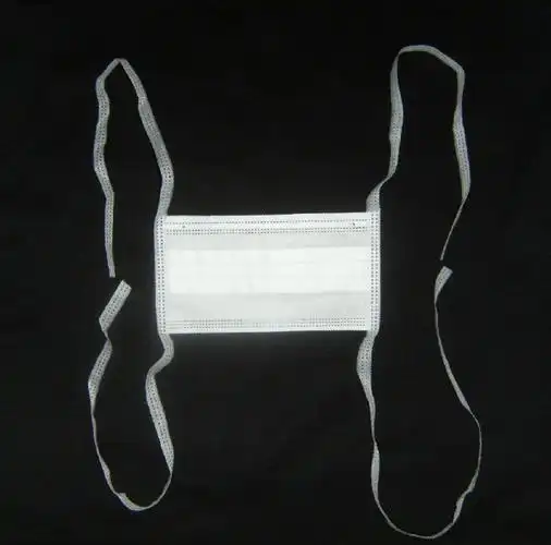【厂家供应现货】无纺布绑带口罩 一次性绑带口罩 三层绑带口.