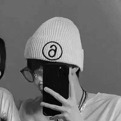 高冷超a情侣头像真人黑白高清图片