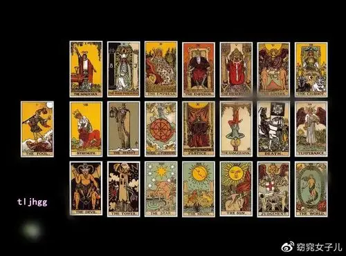 塔罗牌由78张绘制图卡组成,在78张塔罗牌里面包含图案,事件,文字,里面