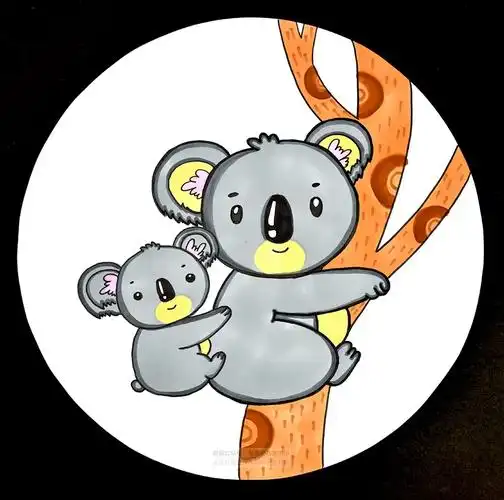 儿童画教程|艺术启蒙美术课程《可爱的小考拉》