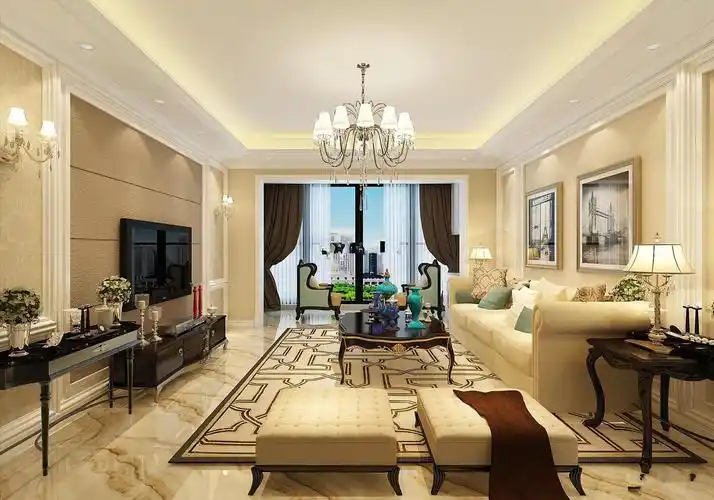 现代简约120平米三房二厅二卫清新装修效果图