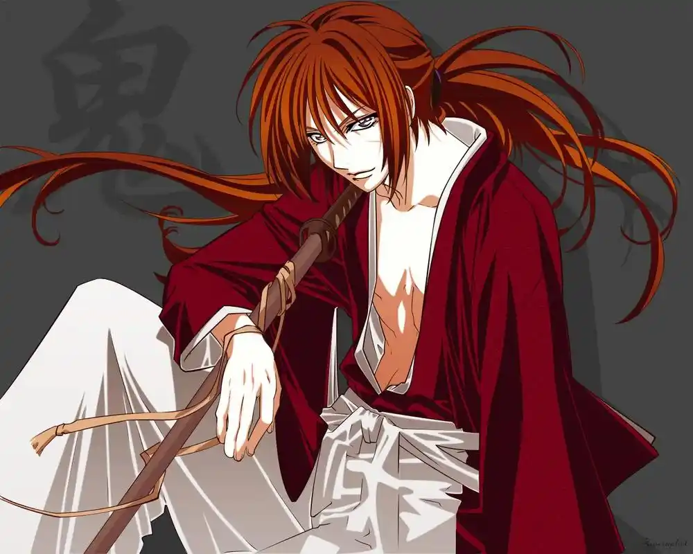 超然动漫浪客剑心拔刀斋旋风十字斩