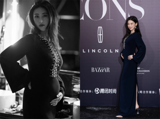 朱珠现身红毯活动,挺孕肚拍照毫不避嫌,事后发文调侃自己吃多?