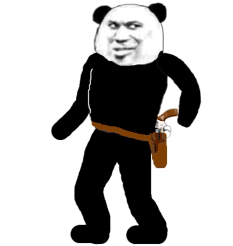 熊猫头打枪gif - 斗图表情包 - 斗图神器 - adoutu.com