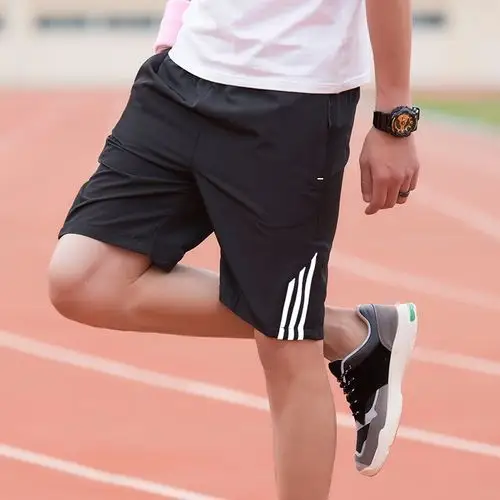 爆款三条杠休闲运动裤大码防水男士五分裤短裤1214-1-k09-p13