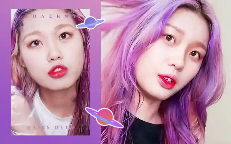 超仙的雾感星空紫发色!宇宙的颜色也太好看了吧!挑战自己在家diy染发!