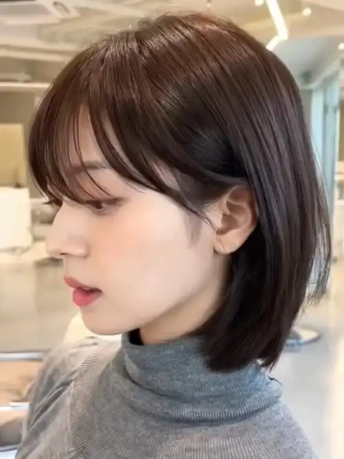 女生短发搭配法式刘海温柔到抓狂