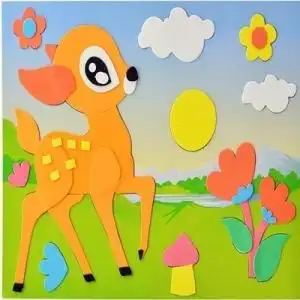 海绵纸手工纸彩色海绵纸幼儿园海绵纸贴画4k硬卡纸手工彩色a4卡纸