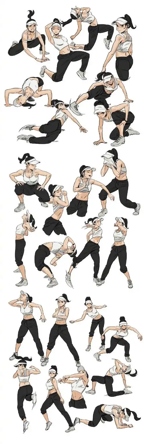 灵感的诞生上百种人物姿势动态练习赶紧练起来