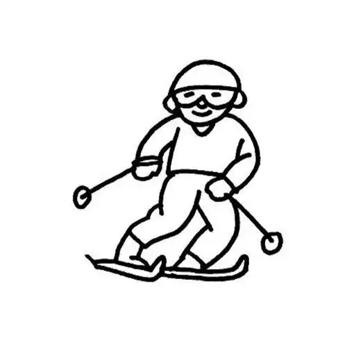 运动人物简笔画冬奥会体育比赛运动员人物动作简笔画法