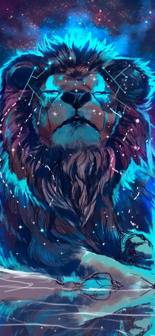 霸气的狮子座,高清图片,手机壁纸