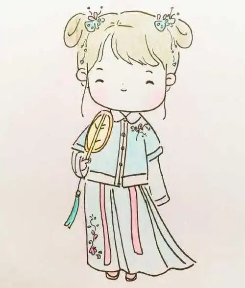 首页 简笔画 人物简笔画   最近出门总是能在大街上看到穿汉服的小姐