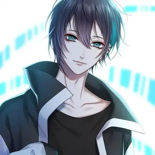 清新帅气蓝眼睛男孩儿