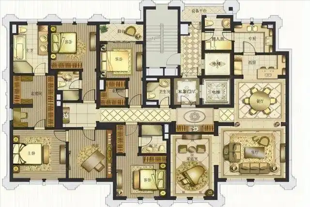 九款建筑面积400平米以上的大平层,领略成功人士的居家生活!