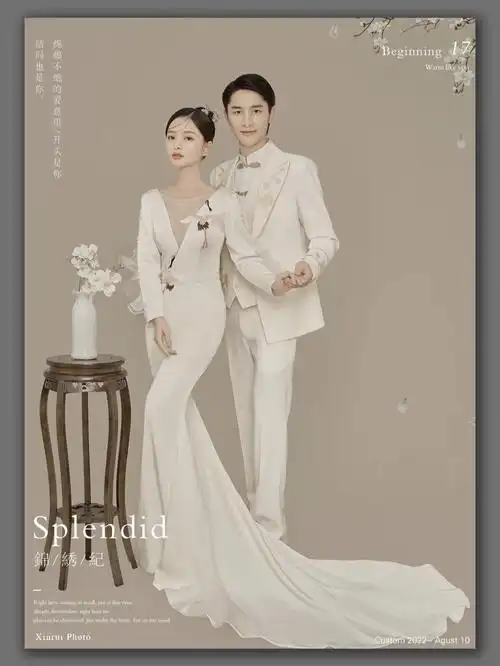 新颖的工笔画婚纱照备婚一定要拍的风格