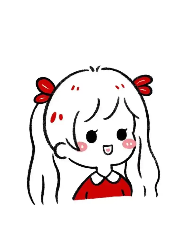 简笔画:可爱小女孩.可作为头像哦,后面有教程,有喜欢可以点赞 - 抖音