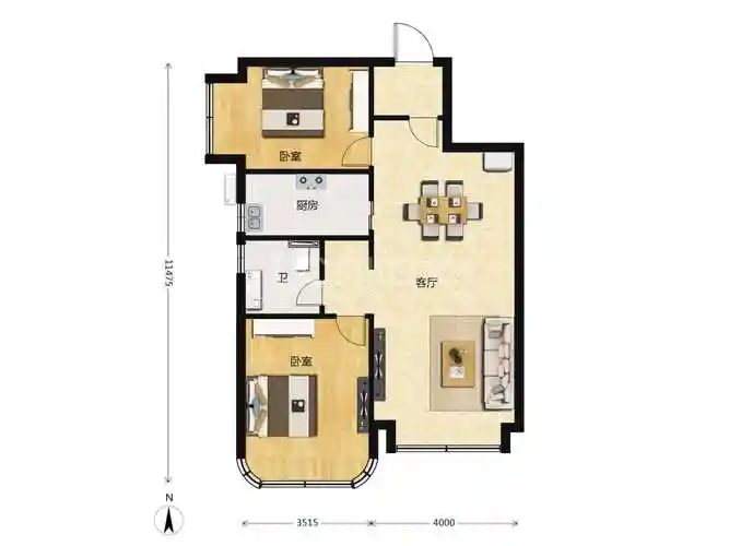 大连融创壹号院户型图(链家网)