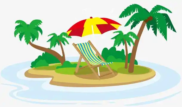 卡通小岛矢量图下载