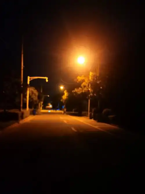 夜晚的路灯挺美