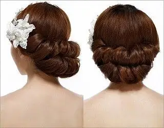 新娘发型 婚礼 编发 发型 盘发 嘀咕图片