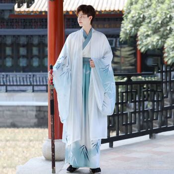 马面裙男马面裙汉服明制男士仙气原创情侣款古装侠客书生青少年白色