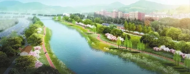 生态鲜氧:东侧紧邻陷泥河绿色长廊,沿廊道穿过沂河路到达百花湖湿地