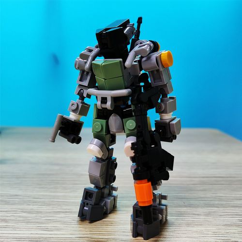 外骨骼机器人小型机甲积木moc兼容乐高霸气玩具特种兵雇佣兵人仔