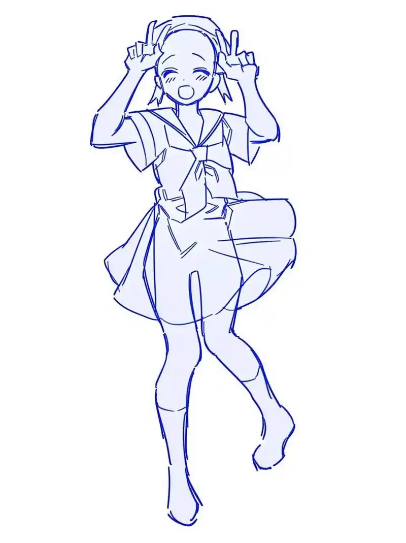 绘画素材|画oc服设必备‼️单人立绘模板! 喜欢的宝吱吱抱走呀～