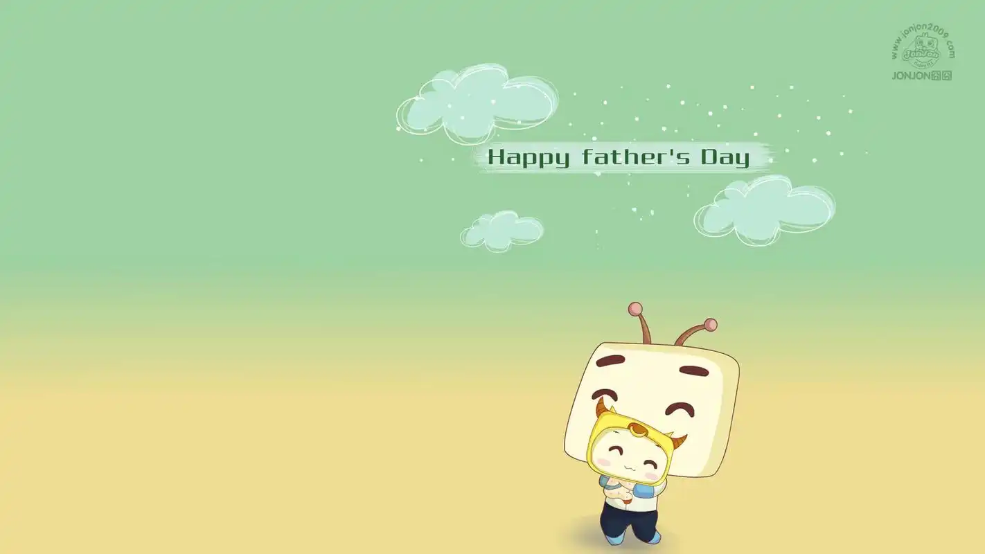jonjon囧囧父亲节高清卡通桌面壁纸下载
